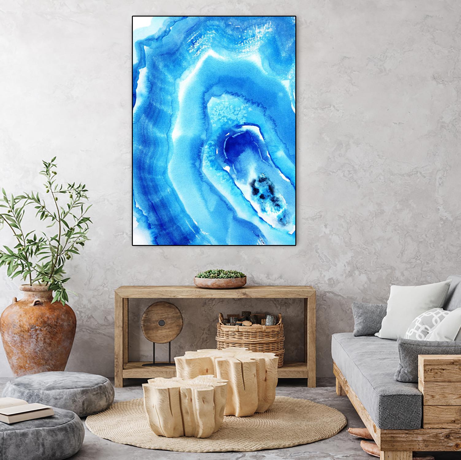 Blue Agate by Nancy Knight on GIANT ART - multicolor abstracts; contemporary