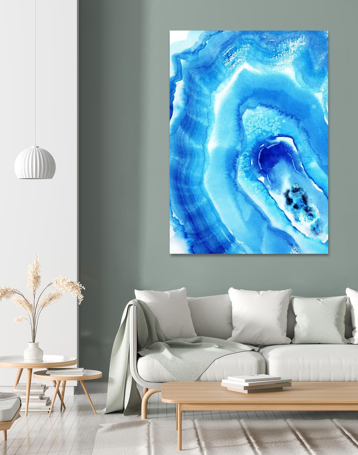 Blue Agate by Nancy Knight on GIANT ART - multicolor abstracts; contemporary