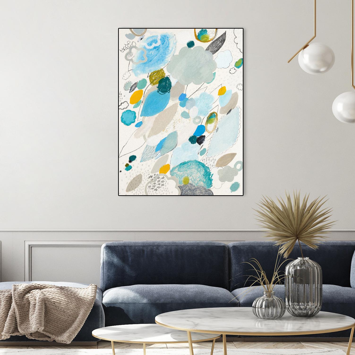 Blue Lightening by Maggie Kleinpeter on GIANT ART - multicolor abstracts; contemporary