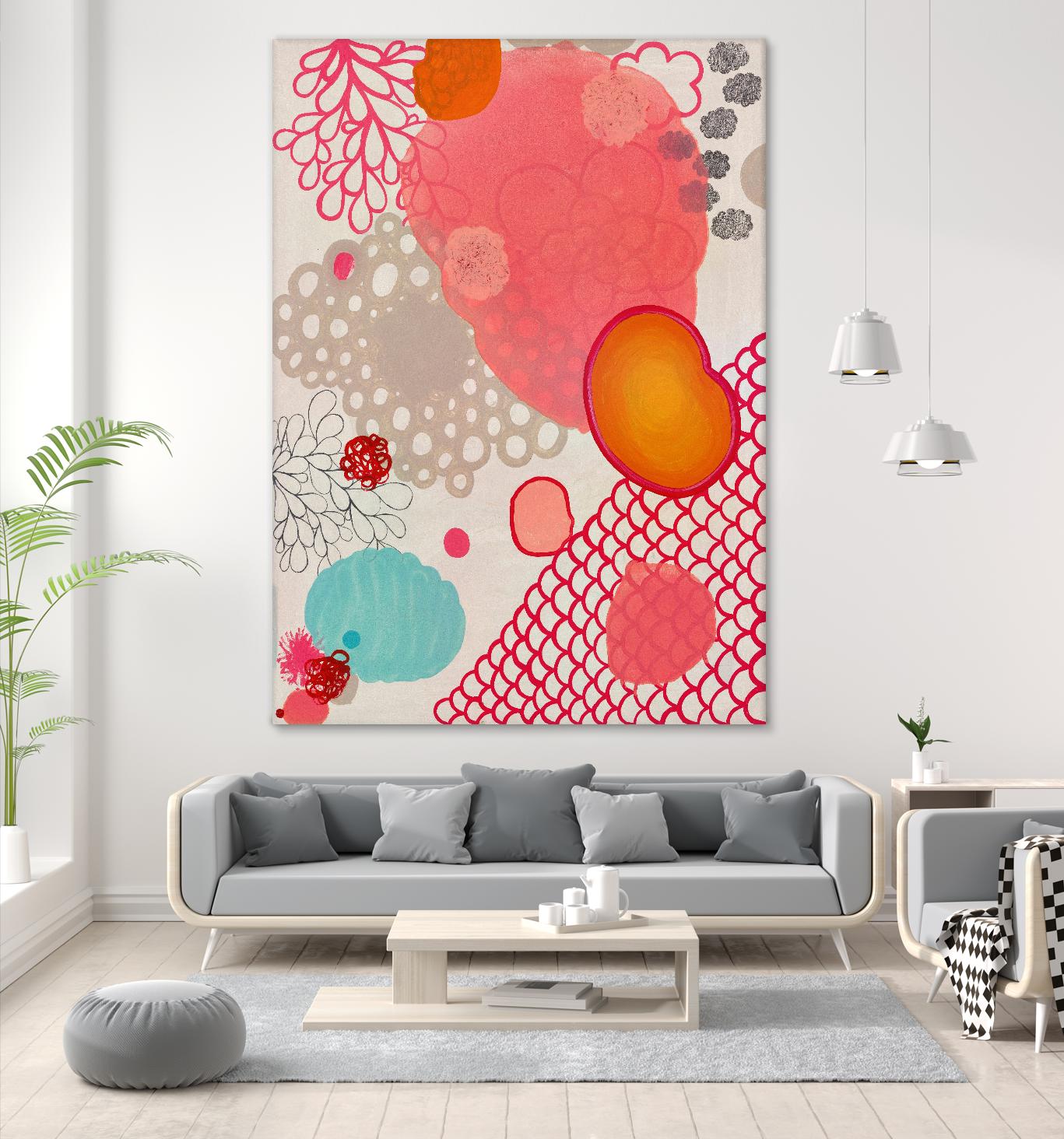 Pink Dragon Bubblegum by Maggie Kleinpeter on GIANT ART - multicolor abstracts; contemporary