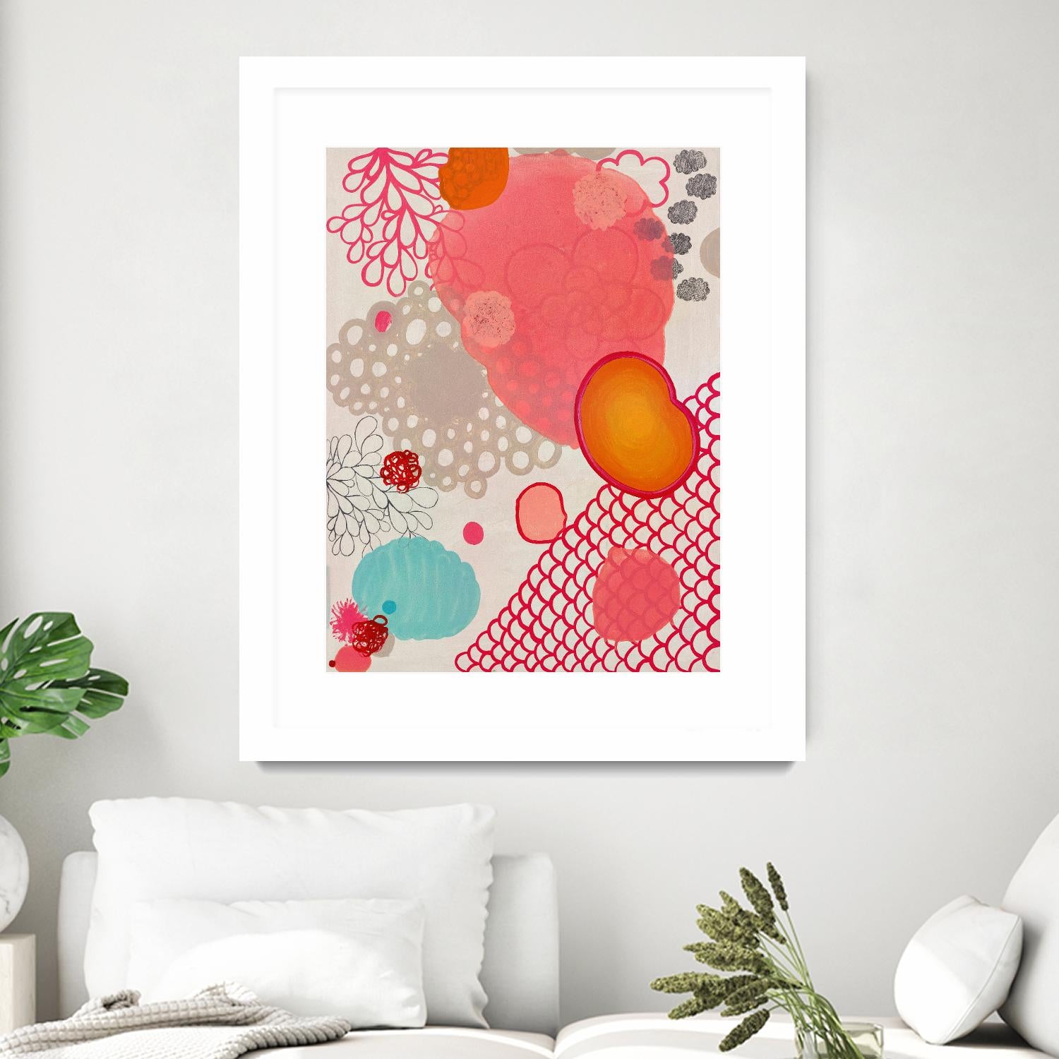 Pink Dragon Bubblegum by Maggie Kleinpeter on GIANT ART - multicolor abstracts; contemporary