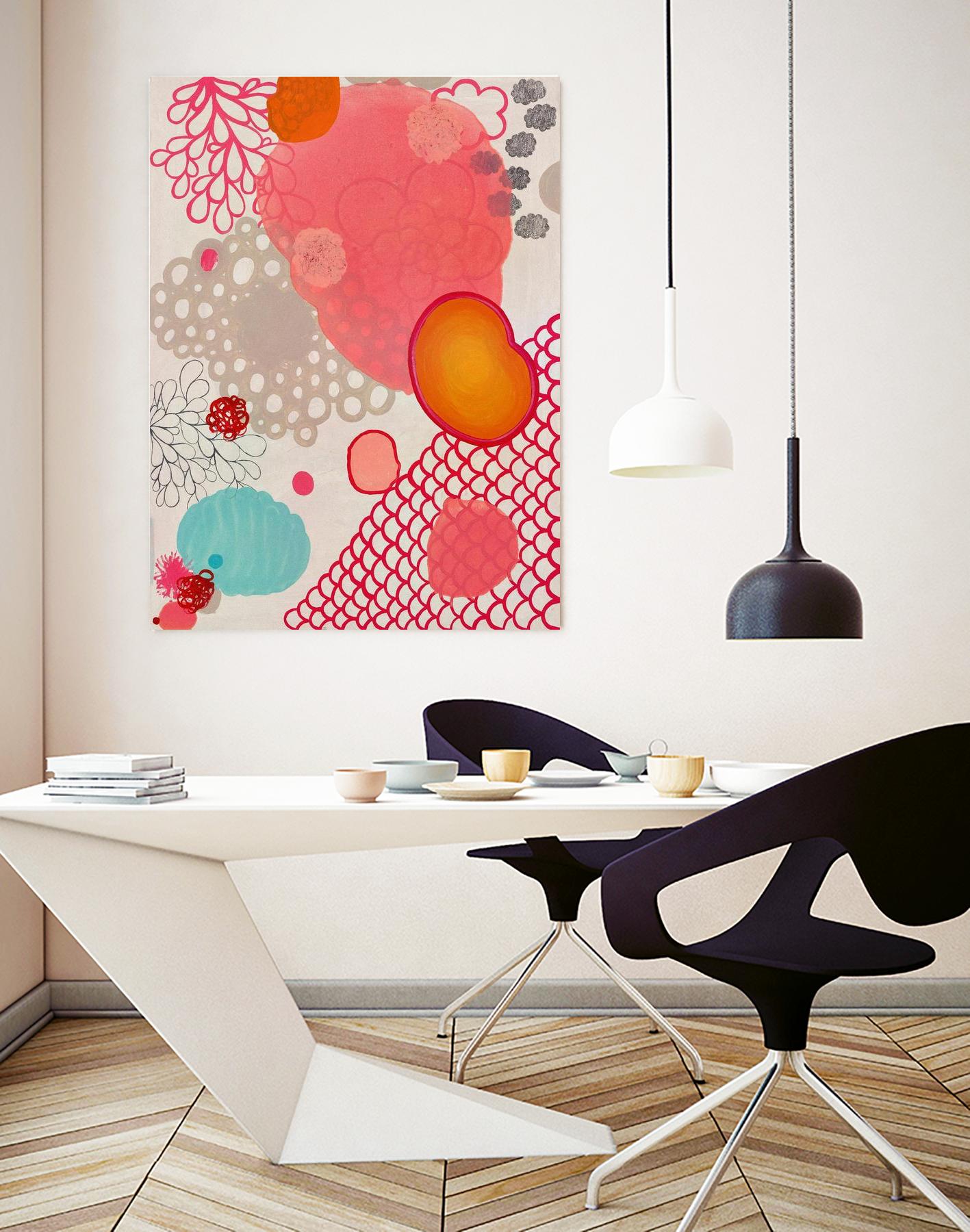 Pink Dragon Bubblegum by Maggie Kleinpeter on GIANT ART - multicolor abstracts; contemporary