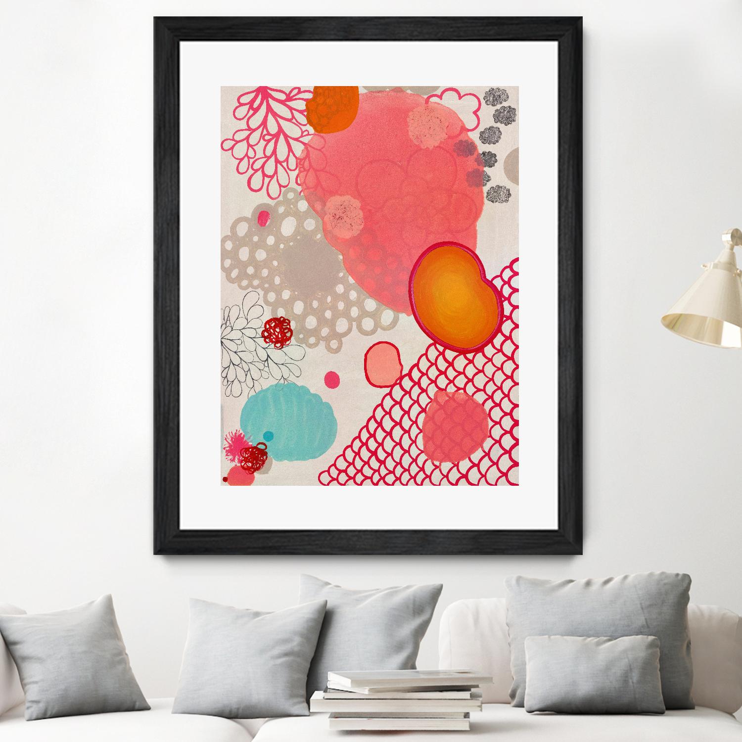 Pink Dragon Bubblegum by Maggie Kleinpeter on GIANT ART - multicolor abstracts; contemporary