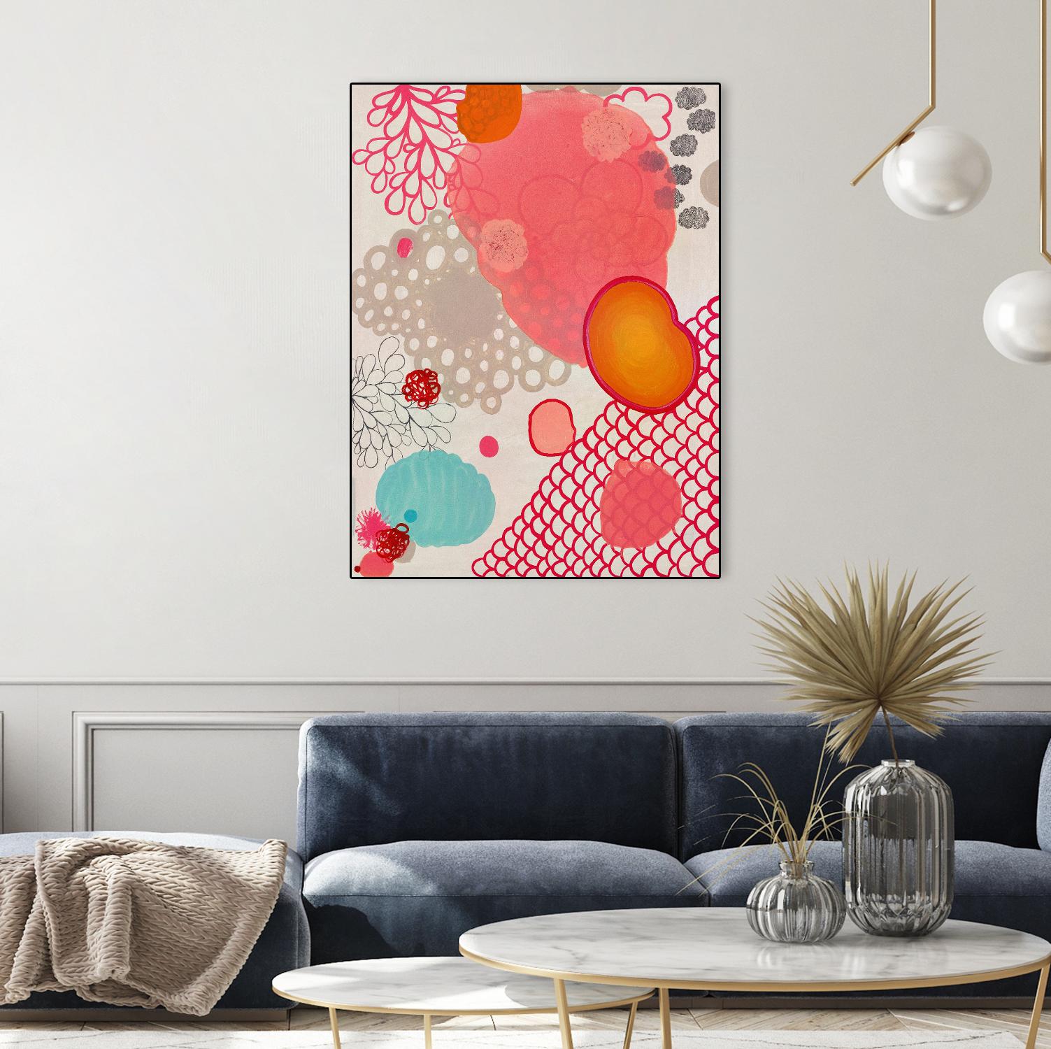 Pink Dragon Bubblegum by Maggie Kleinpeter on GIANT ART - multicolor abstracts; contemporary