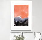 Orange Blue Graphite by Iris Lehnhardt on GIANT ART - multicolor contemporary; abstracts