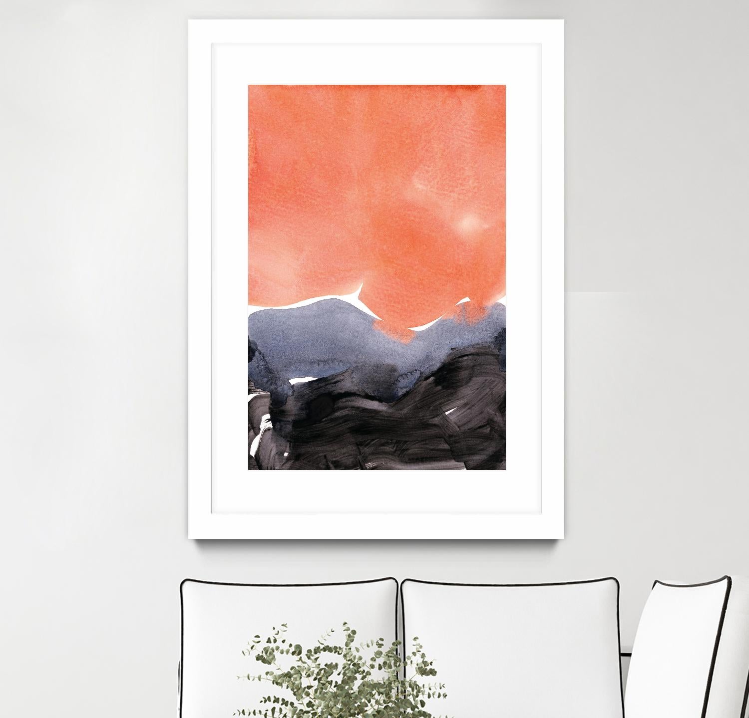 Orange Blue Graphite by Iris Lehnhardt on GIANT ART - multicolor contemporary; abstracts