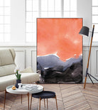 Orange Blue Graphite by Iris Lehnhardt on GIANT ART - multicolor contemporary; abstracts