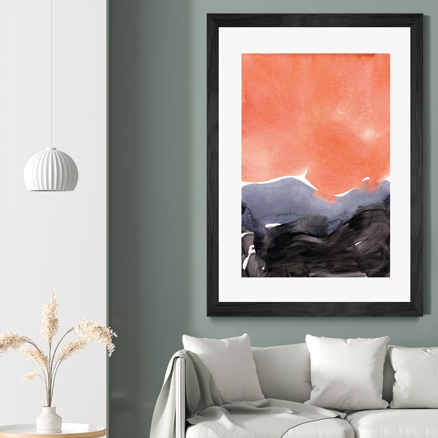 Orange Blue Graphite by Iris Lehnhardt on GIANT ART - multicolor contemporary; abstracts