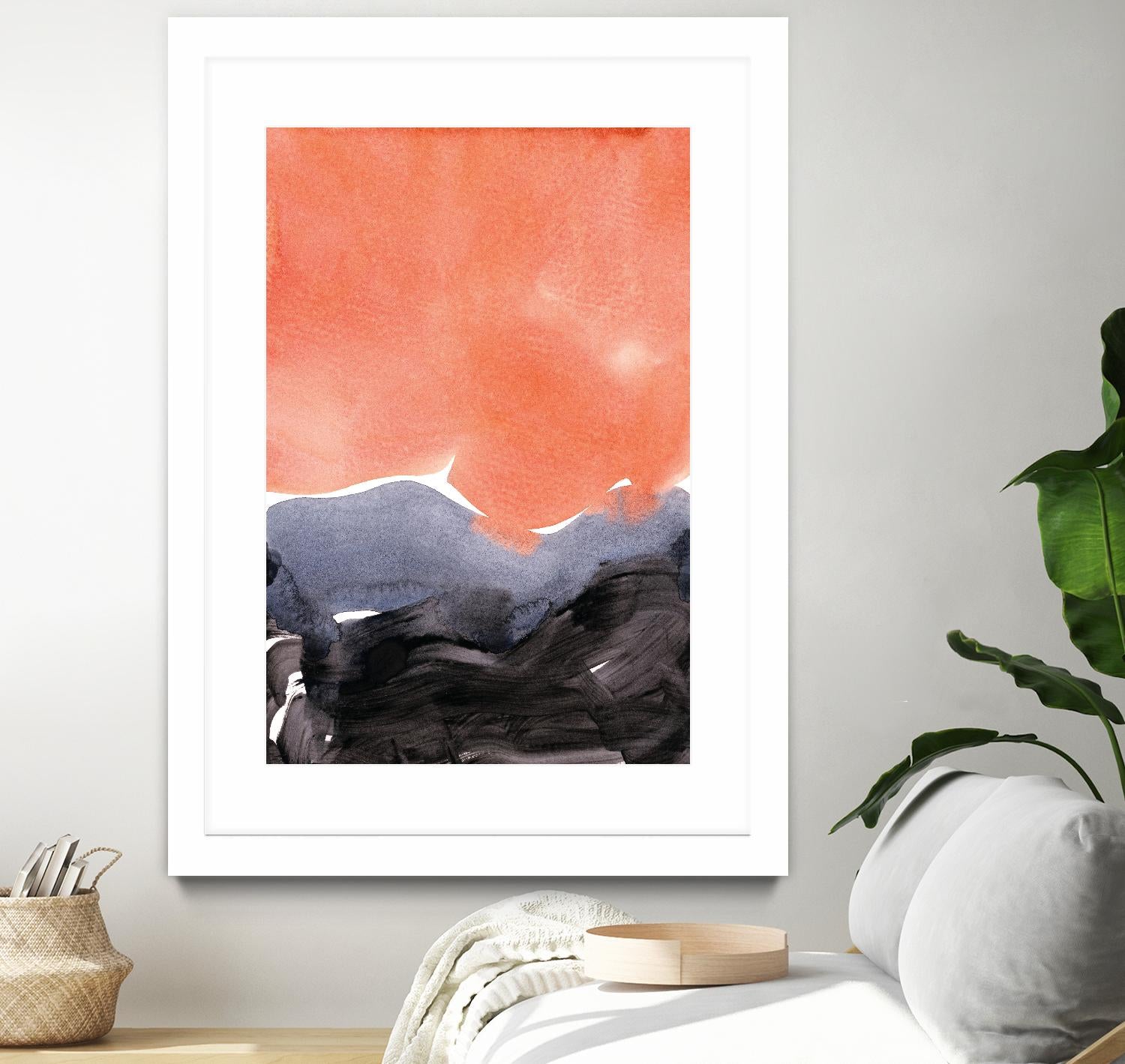 Orange Blue Graphite by Iris Lehnhardt on GIANT ART - multicolor contemporary; abstracts