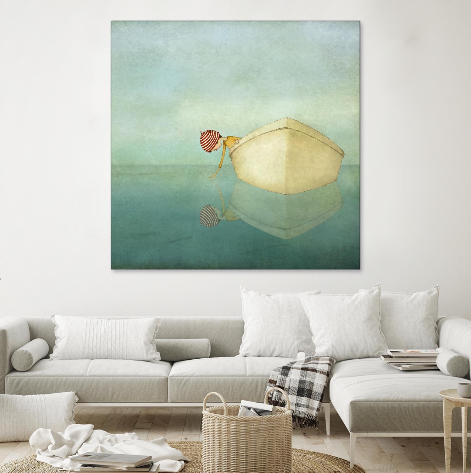 On the Sea by Maja Lindberg on GIANT ART - multicolor urban/pop surrealism; children