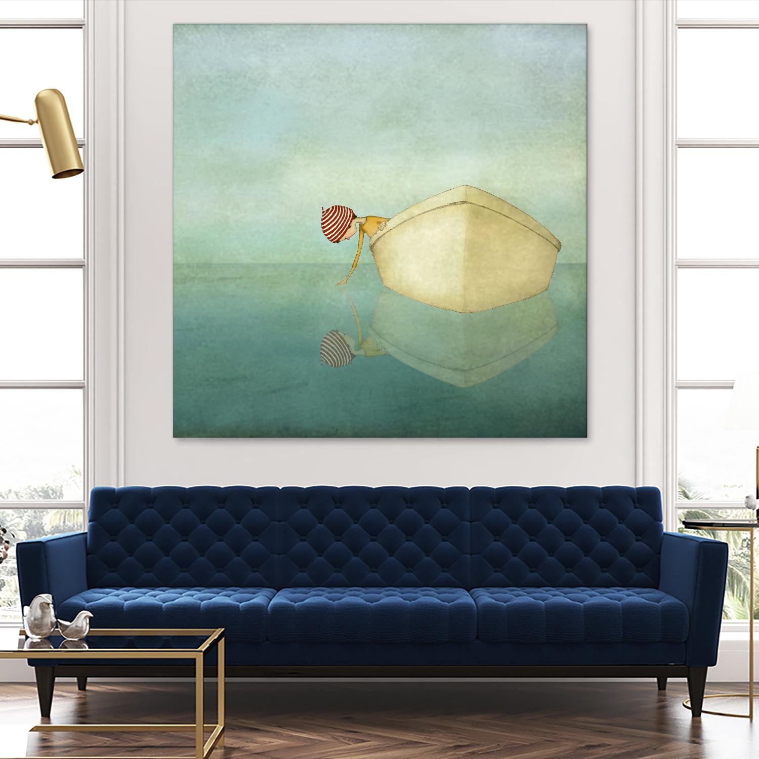 On the Sea by Maja Lindberg on GIANT ART - multicolor urban/pop surrealism; children