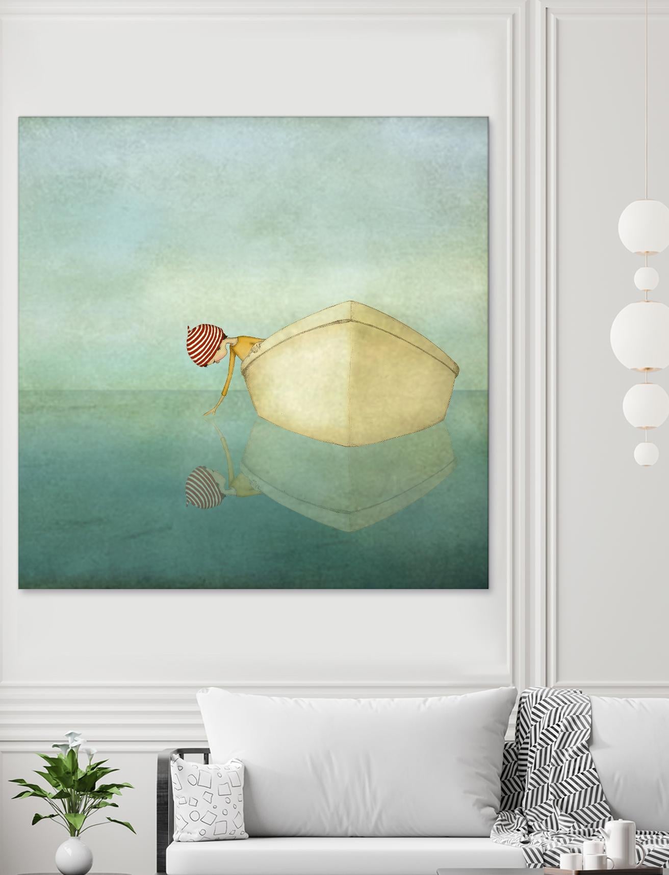 On the Sea by Maja Lindberg on GIANT ART - multicolor urban/pop surrealism; children