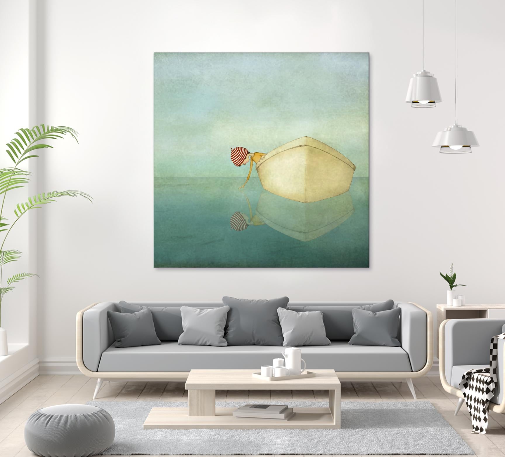 On the Sea by Maja Lindberg on GIANT ART - multicolor urban/pop surrealism; children