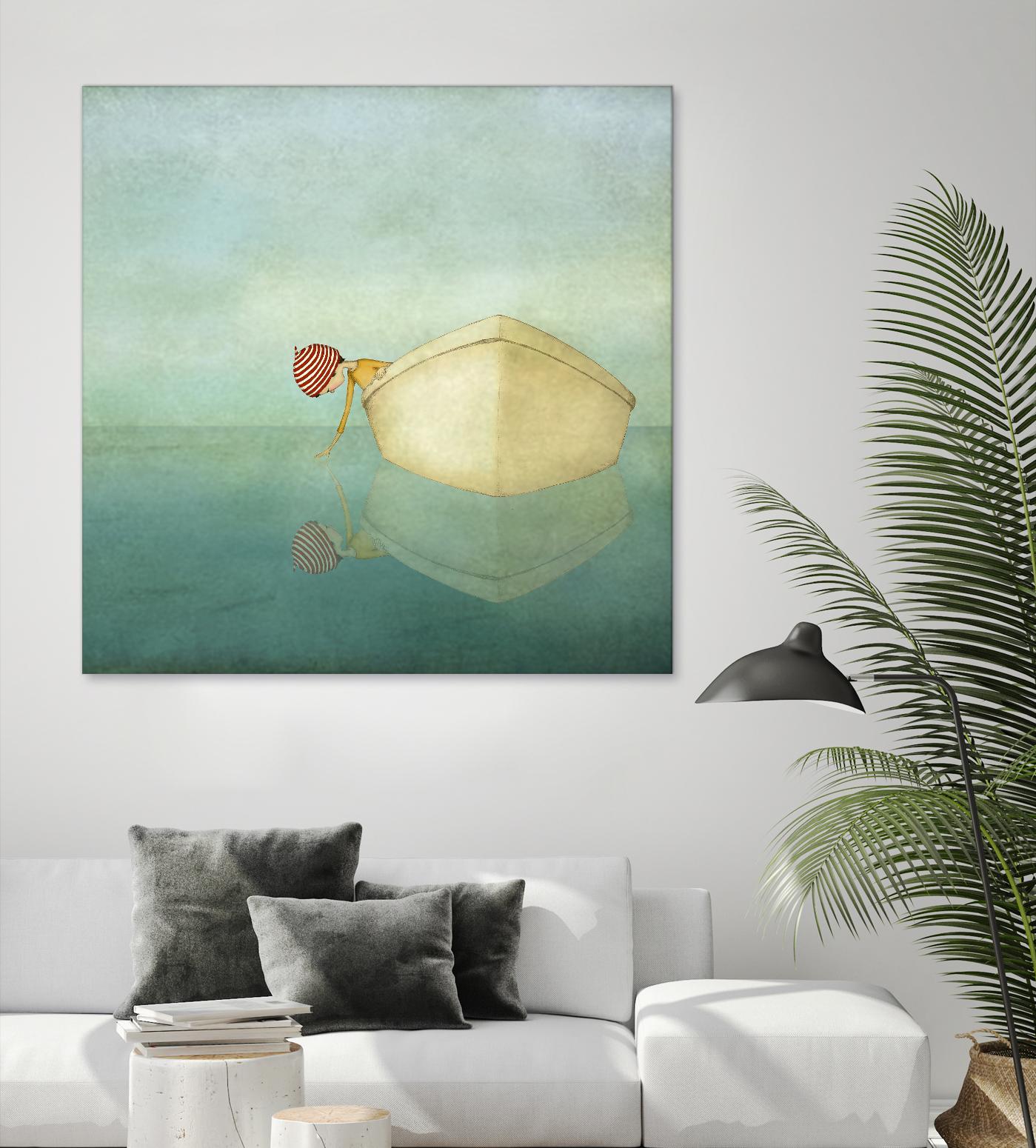 On the Sea by Maja Lindberg on GIANT ART - multicolor urban/pop surrealism; children