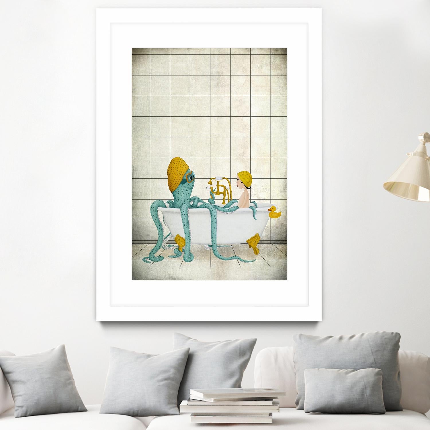 Bath Time by Maja Lindberg on GIANT ART - multicolor urban/pop surrealism; children