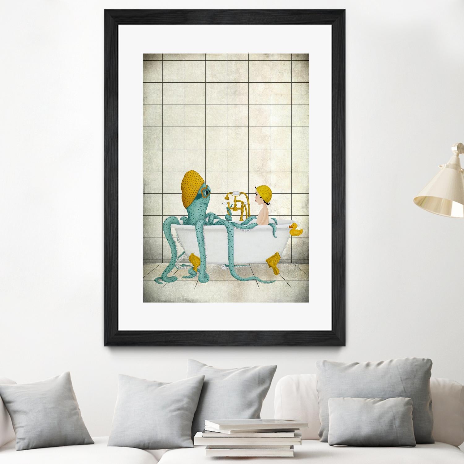 Bath Time by Maja Lindberg on GIANT ART - multicolor urban/pop surrealism; children