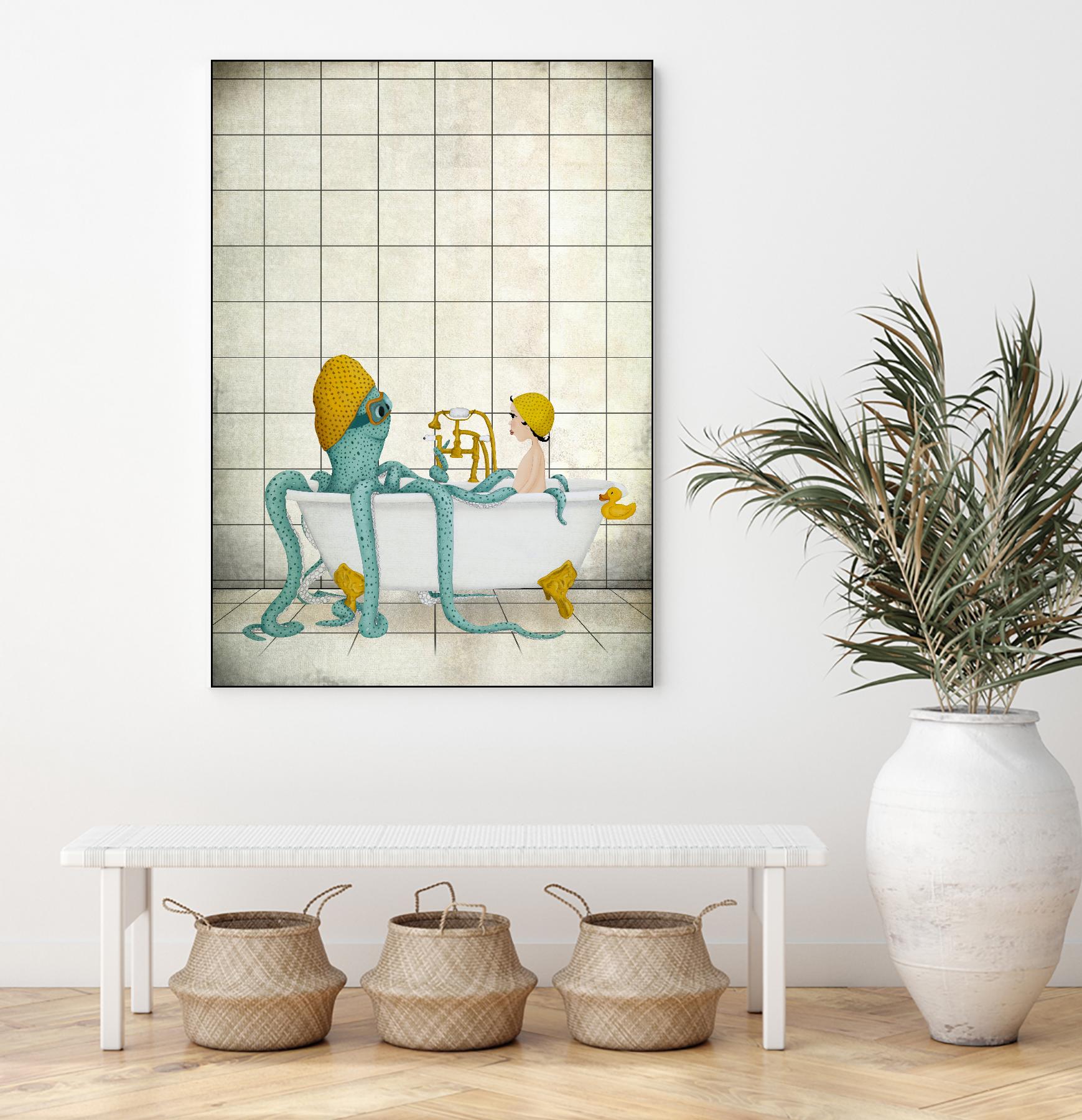 Bath Time by Maja Lindberg on GIANT ART - multicolor urban/pop surrealism; children