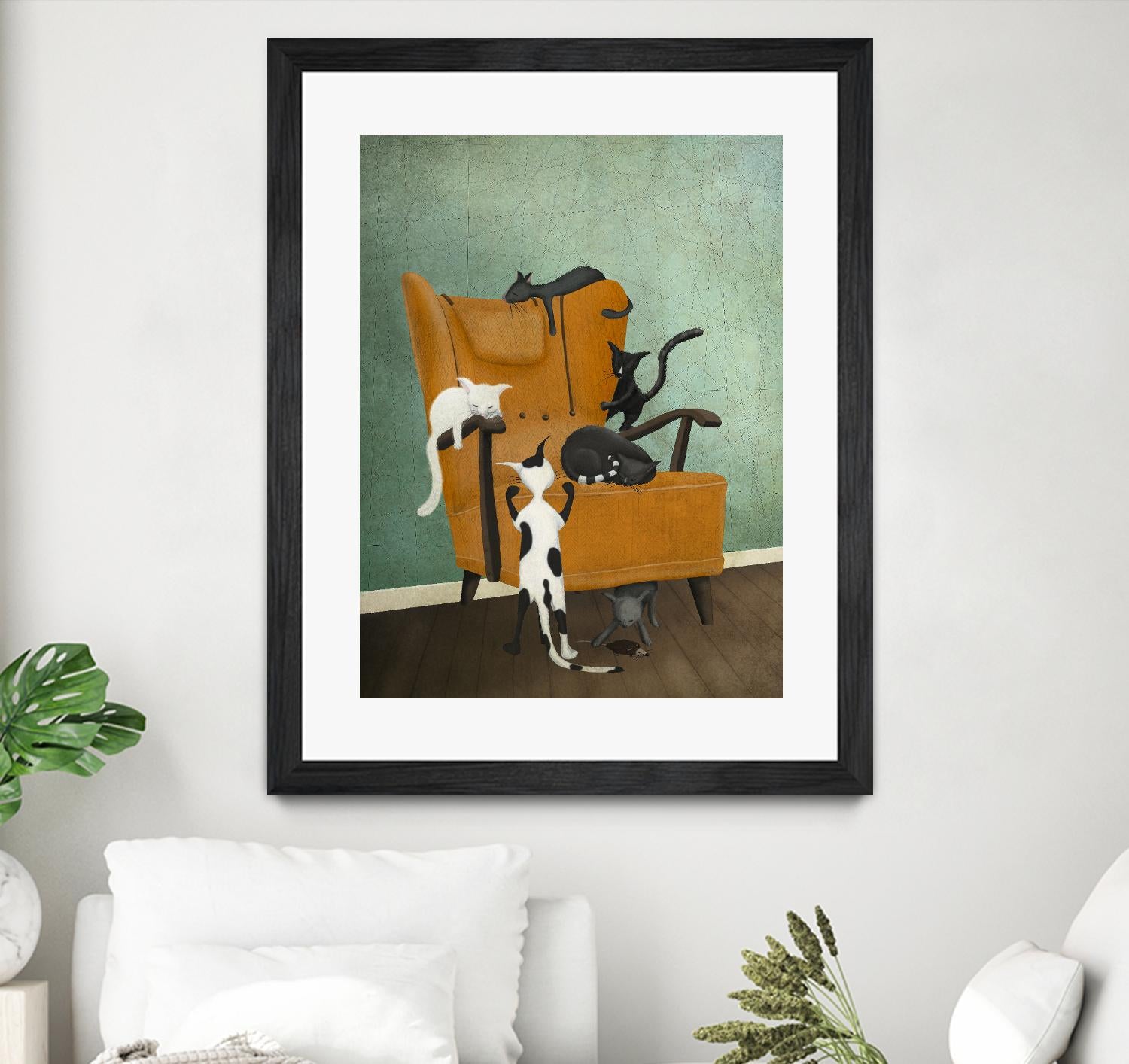 Catlife by Maja Lindberg on GIANT ART - multicolor urban/pop surrealism; animals; children