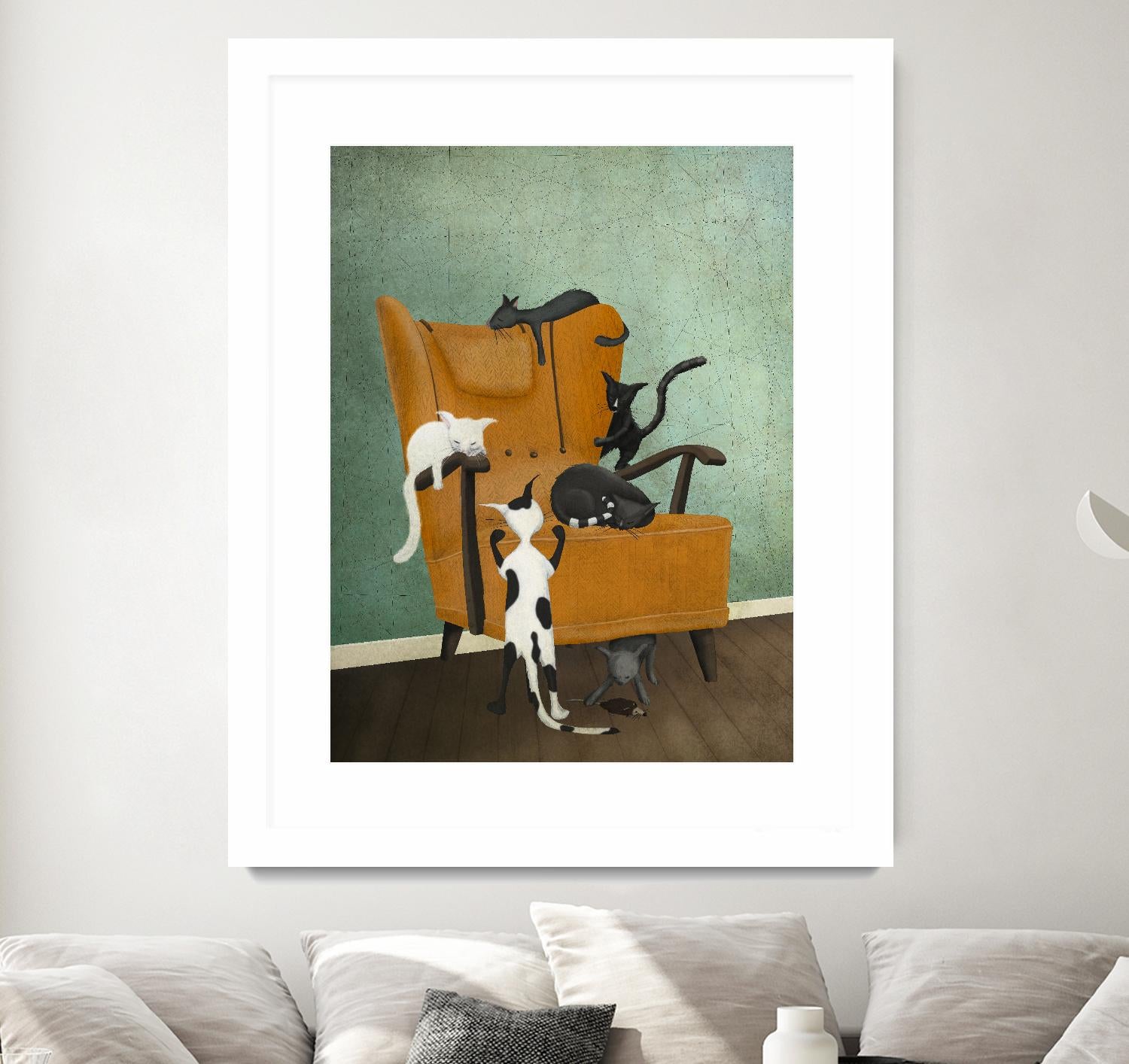 Catlife by Maja Lindberg on GIANT ART - multicolor urban/pop surrealism; animals; children