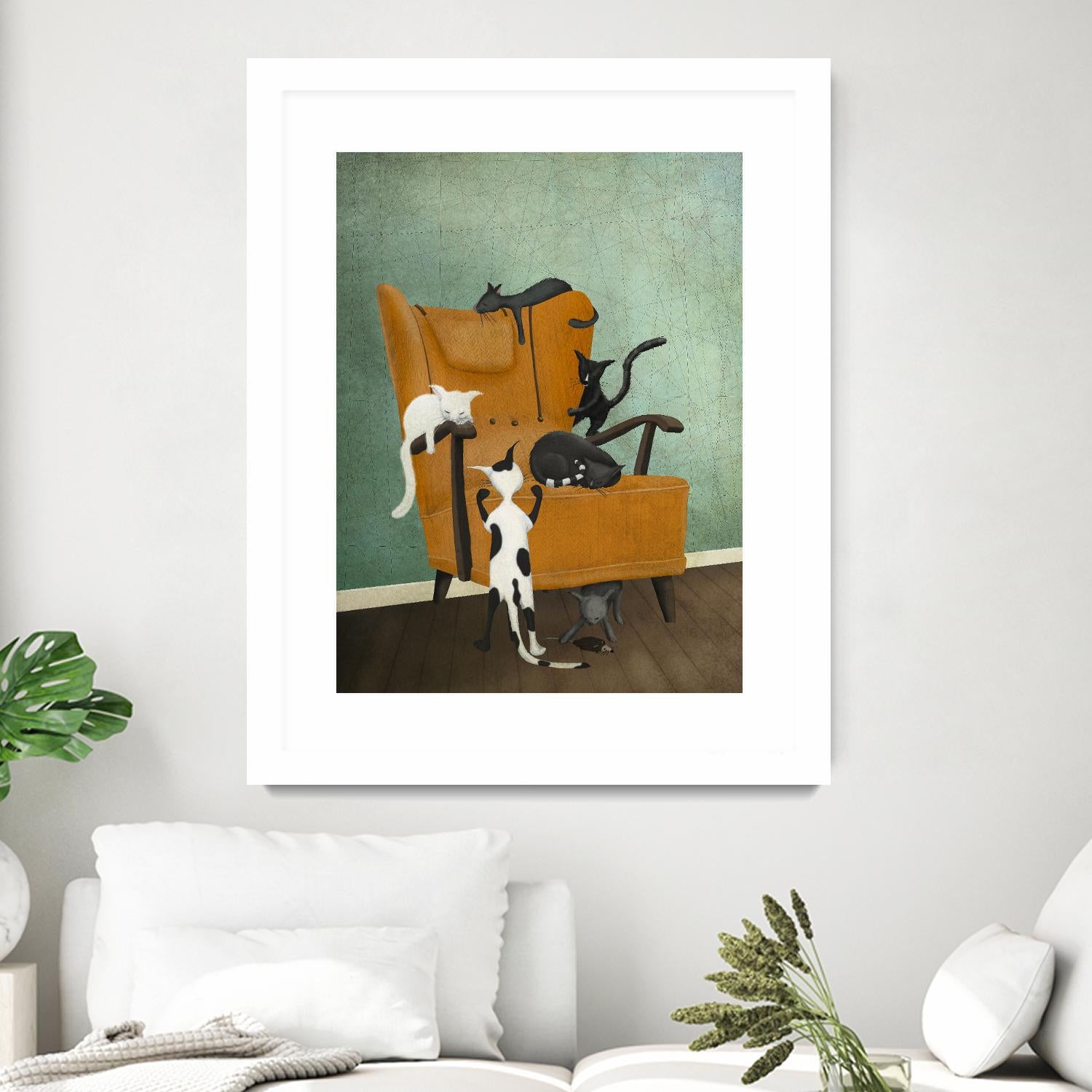 Catlife by Maja Lindberg on GIANT ART - multicolor urban/pop surrealism; animals; children