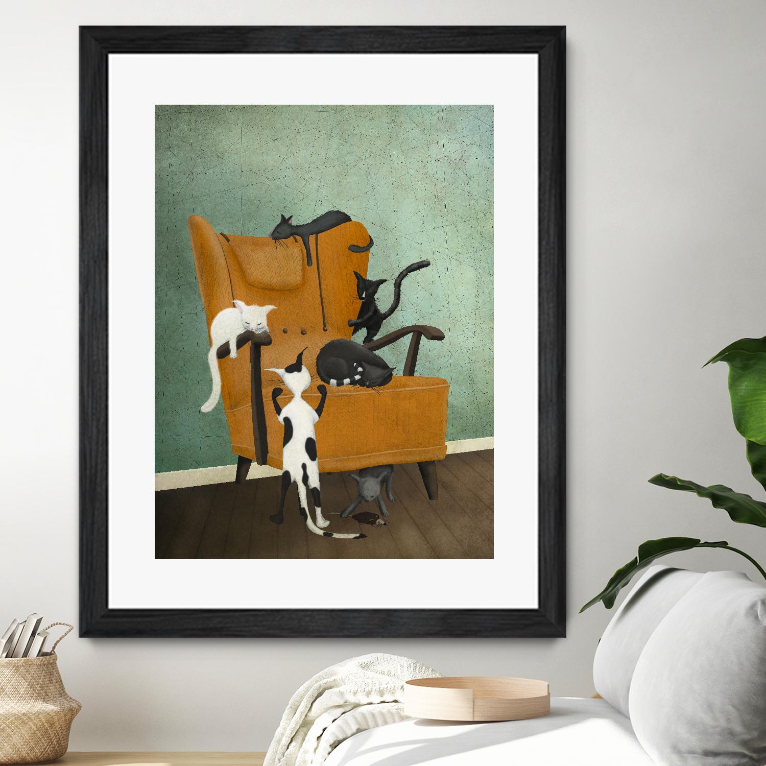 Catlife by Maja Lindberg on GIANT ART - multicolor urban/pop surrealism; animals; children