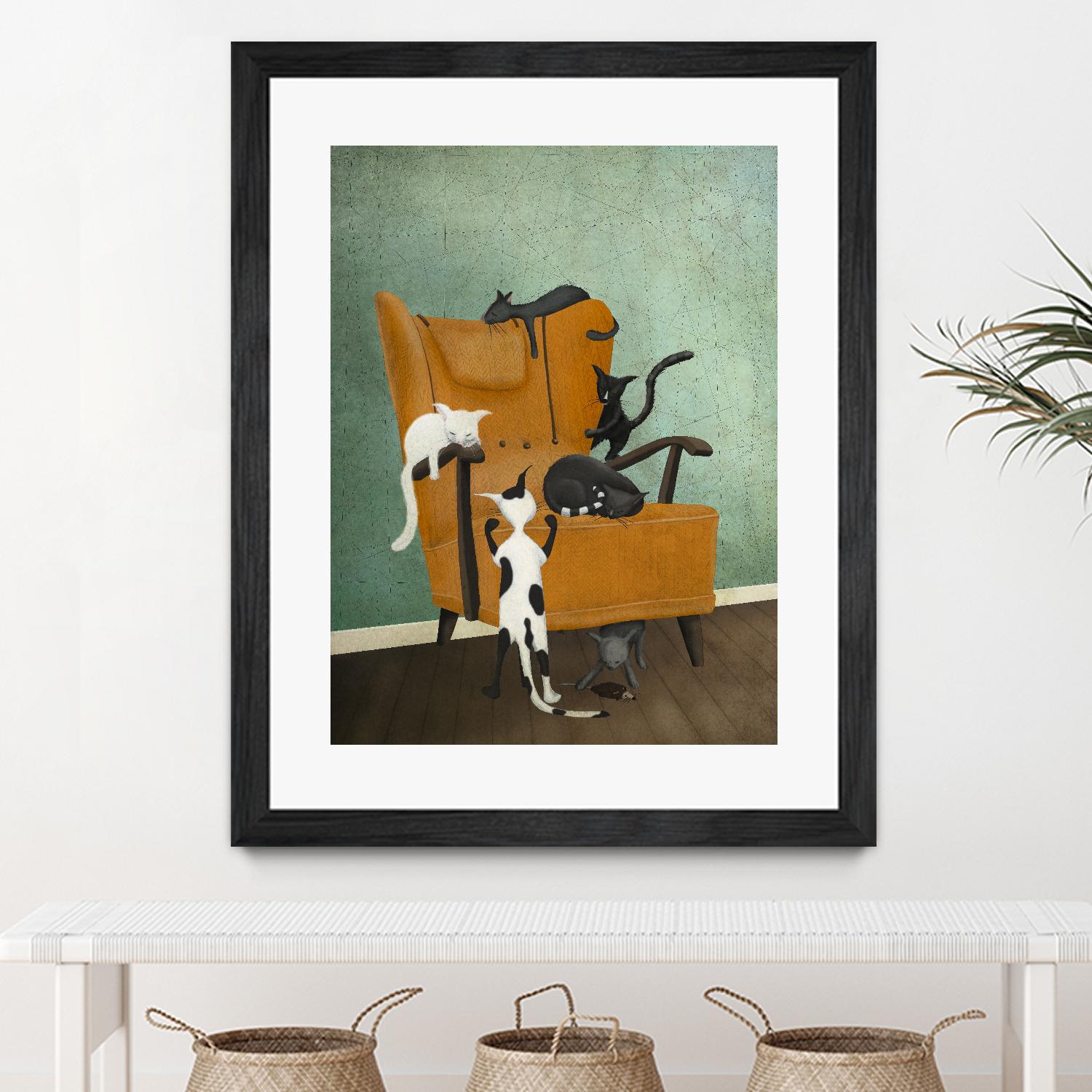 Catlife by Maja Lindberg on GIANT ART - multicolor urban/pop surrealism; animals; children