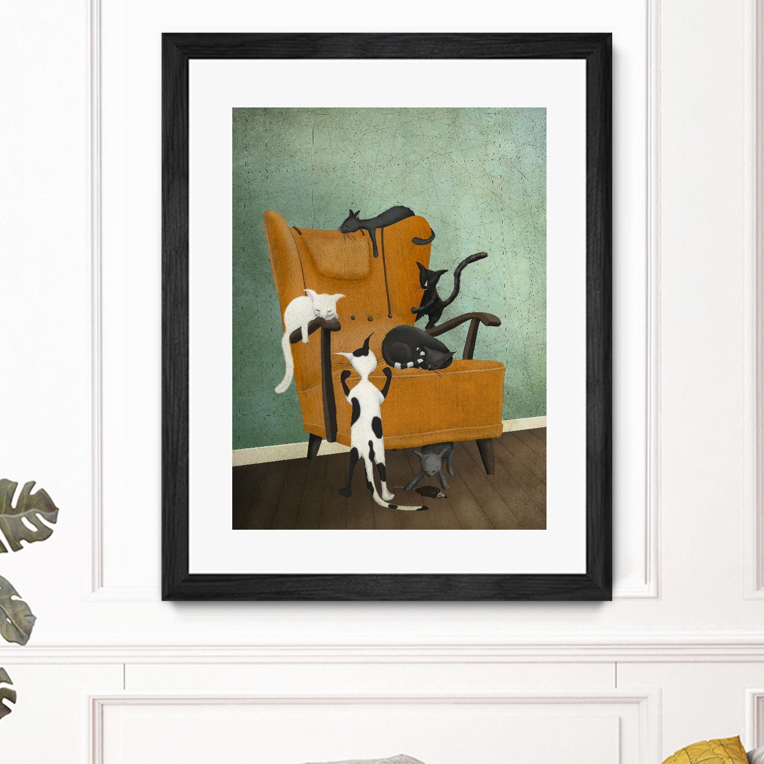 Catlife by Maja Lindberg on GIANT ART - multicolor urban/pop surrealism; animals; children