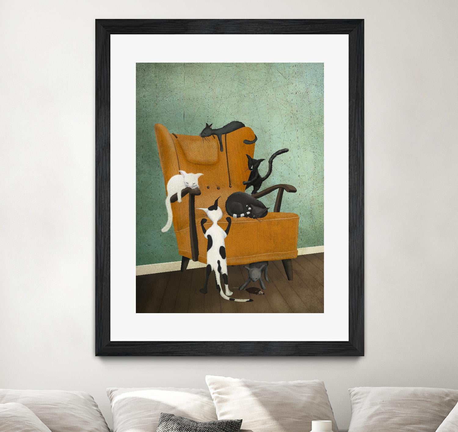 Catlife by Maja Lindberg on GIANT ART - multicolor urban/pop surrealism; animals; children