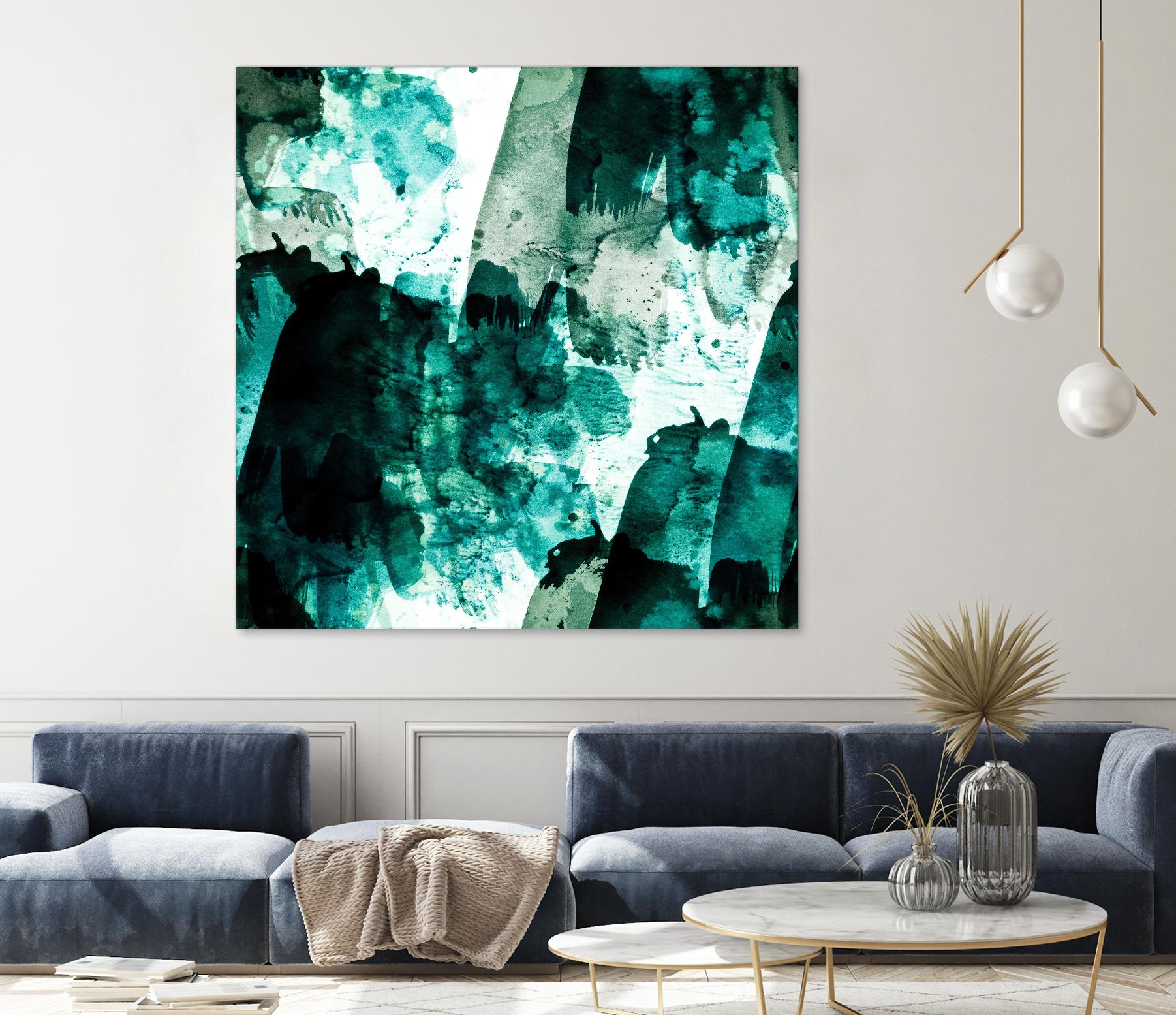 Emerald and Moss Green by Iris Lehnhardt on GIANT ART - multicolor abstracts; contemporary