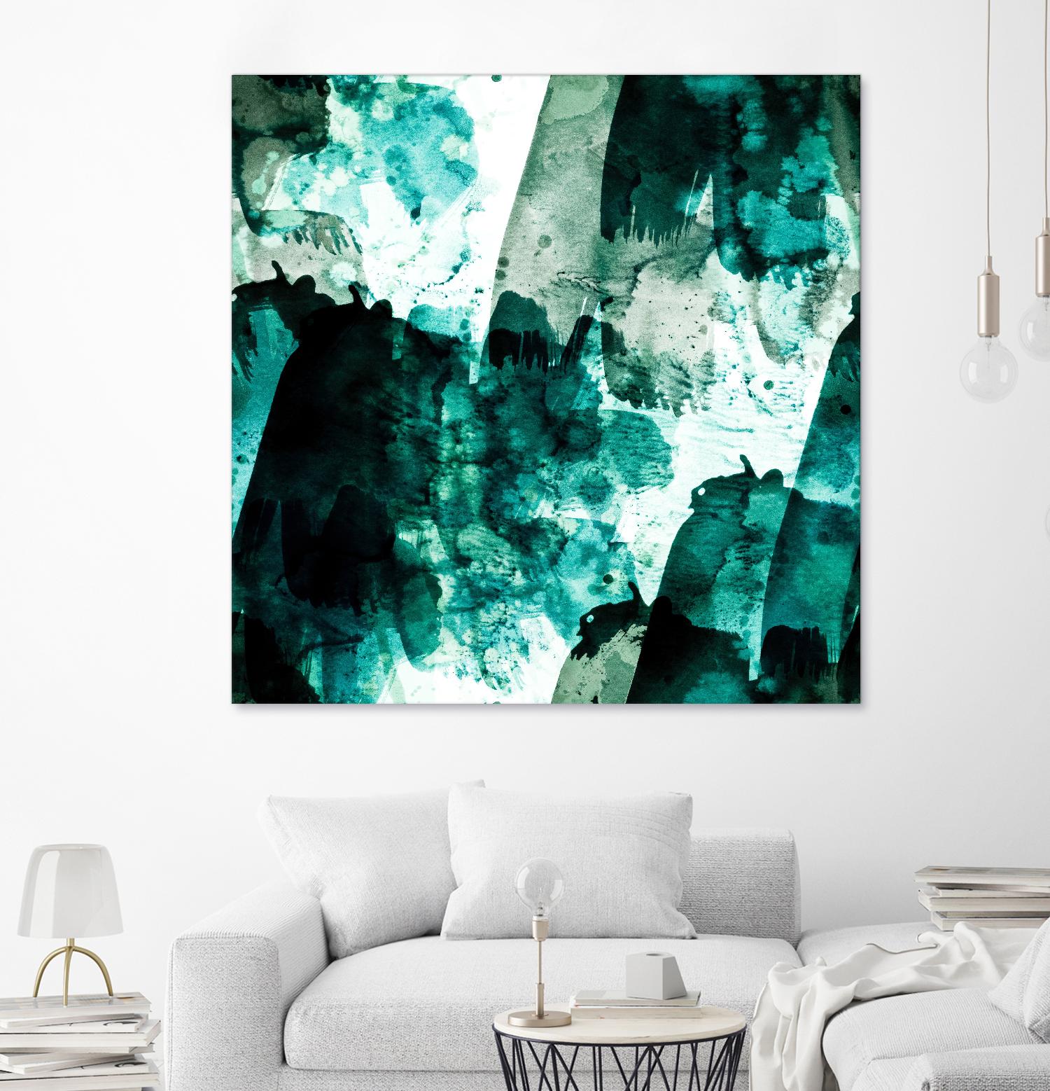 Emerald and Moss Green by Iris Lehnhardt on GIANT ART - multicolor abstracts; contemporary