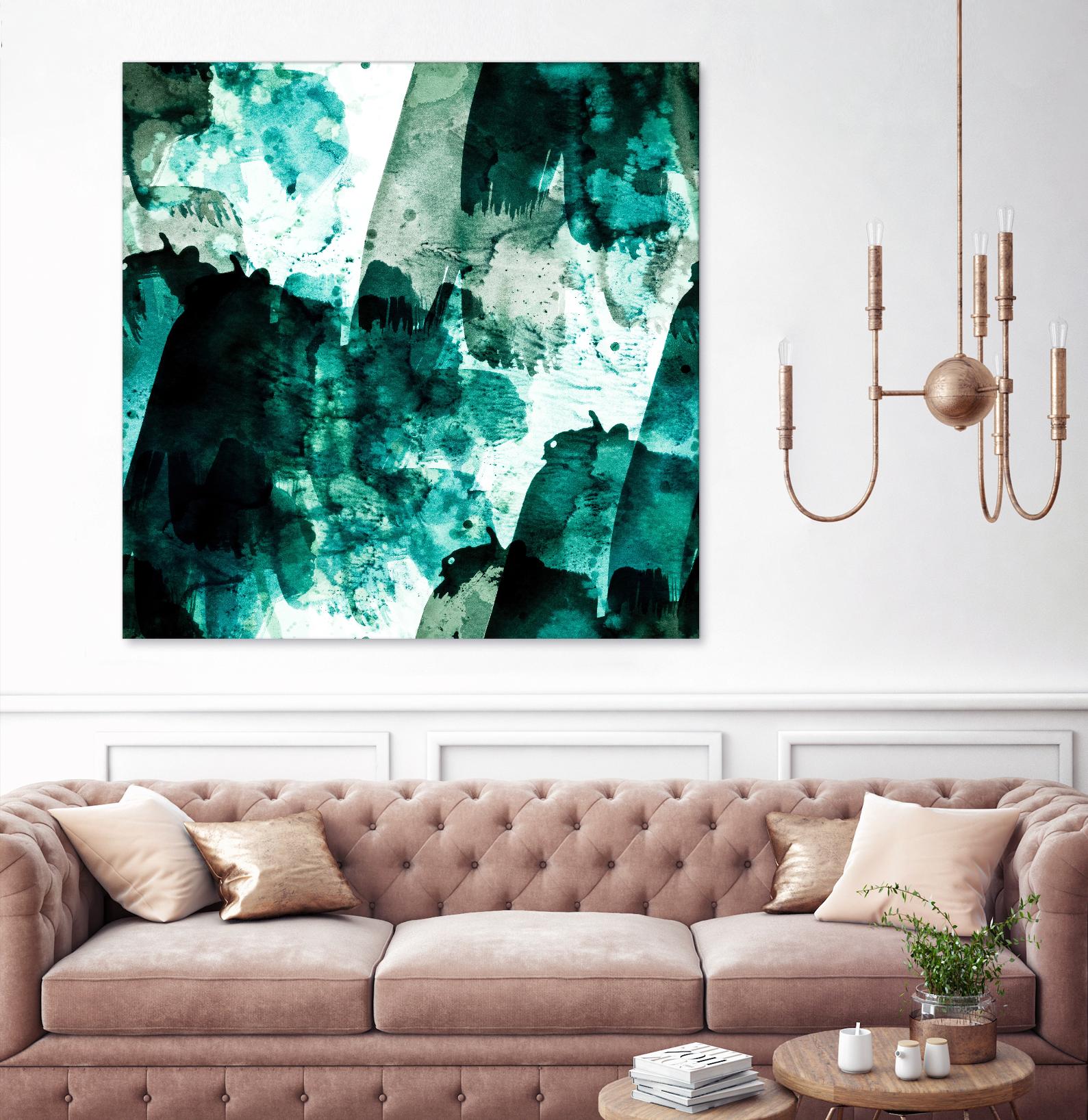 Emerald and Moss Green by Iris Lehnhardt on GIANT ART - multicolor abstracts; contemporary