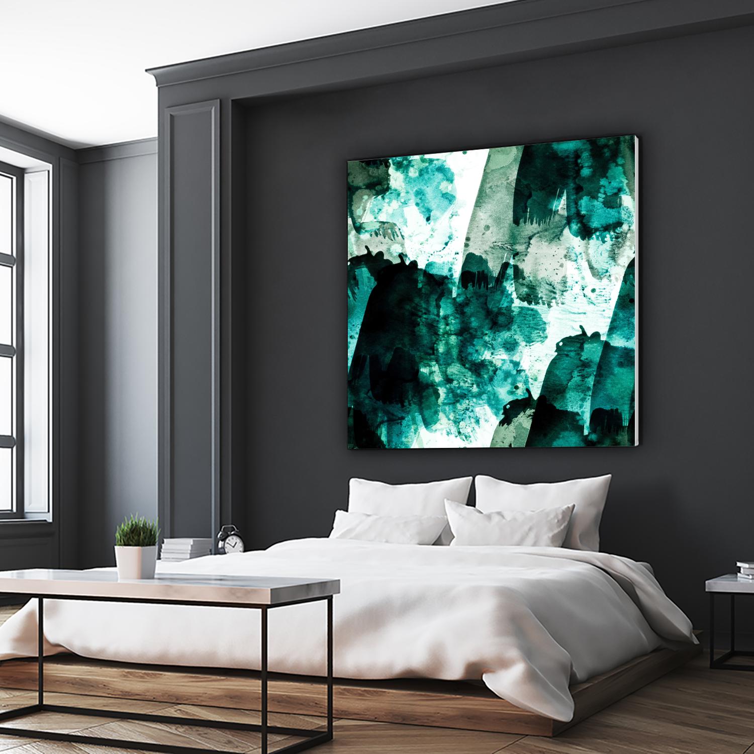 Emerald and Moss Green by Iris Lehnhardt on GIANT ART - multicolor abstracts; contemporary