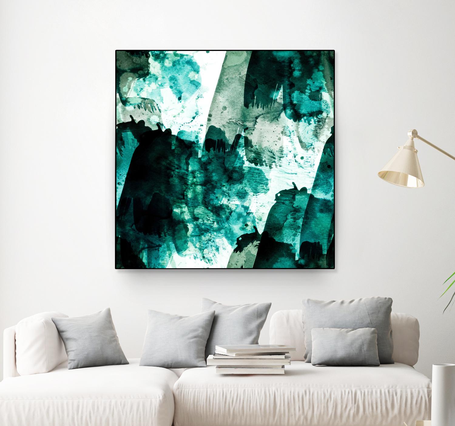 Emerald and Moss Green by Iris Lehnhardt on GIANT ART - multicolor abstracts; contemporary