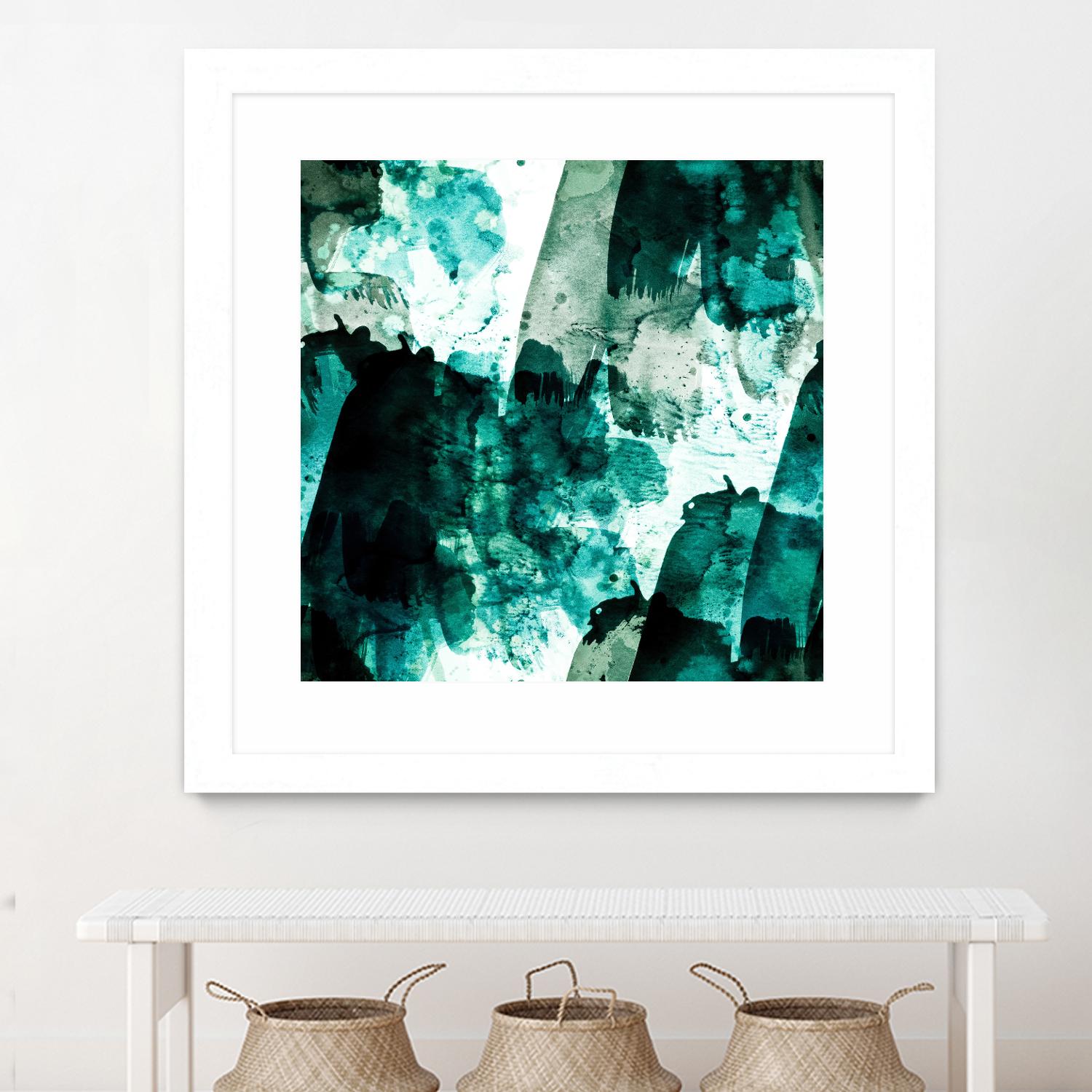 Emerald and Moss Green by Iris Lehnhardt on GIANT ART - multicolor abstracts; contemporary