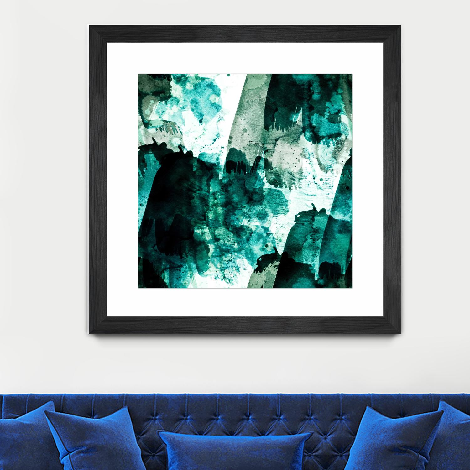 Emerald and Moss Green by Iris Lehnhardt on GIANT ART - multicolor abstracts; contemporary