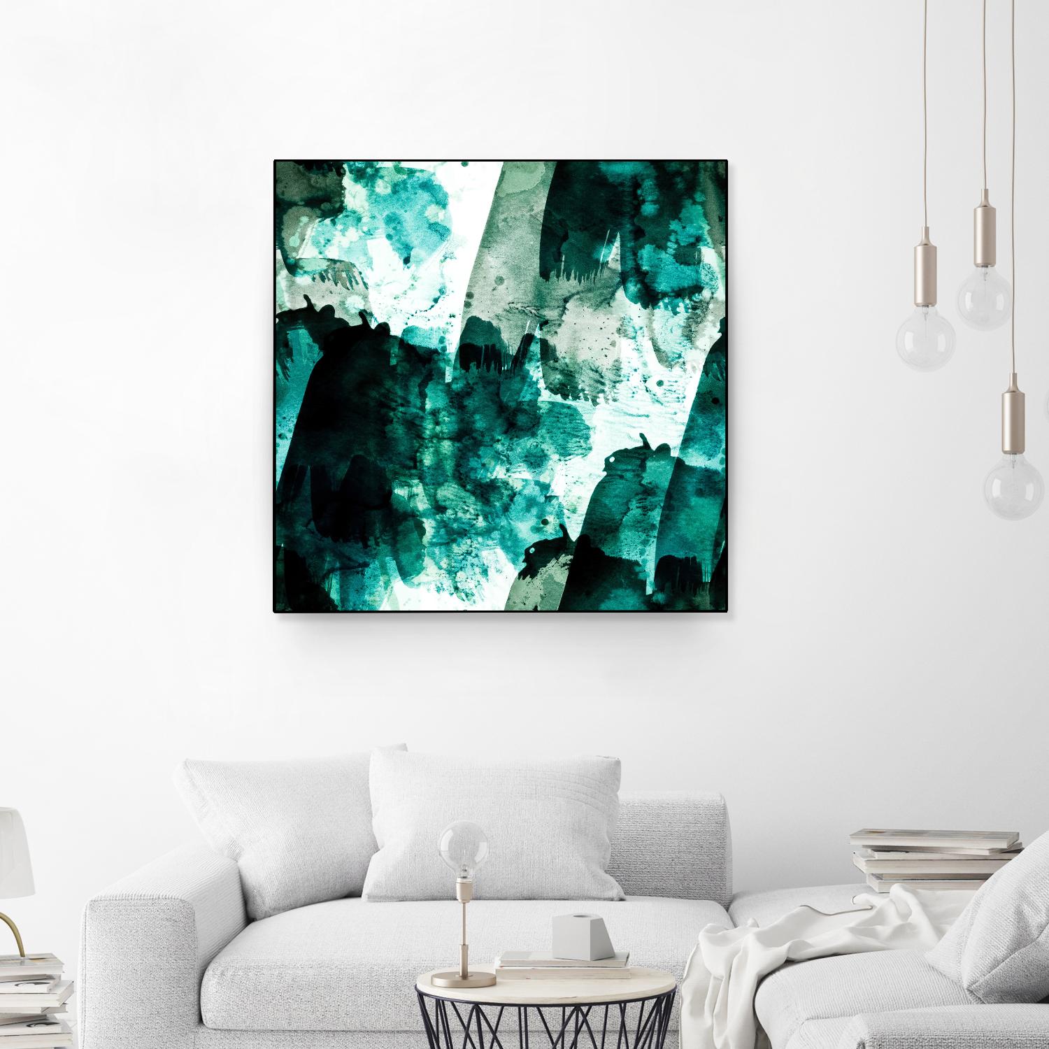 Emerald and Moss Green by Iris Lehnhardt on GIANT ART - multicolor abstracts; contemporary