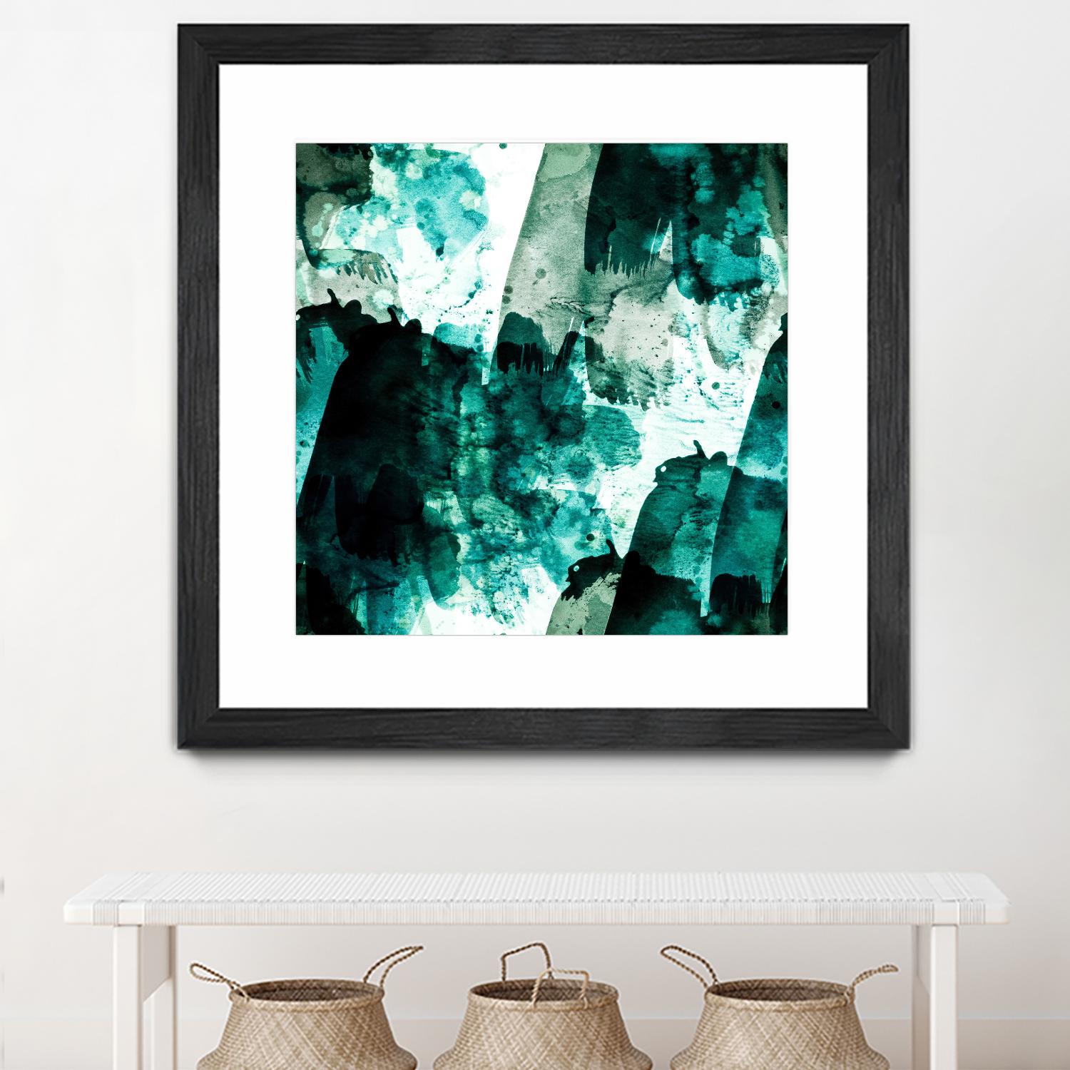 Emerald and Moss Green by Iris Lehnhardt on GIANT ART - multicolor abstracts; contemporary