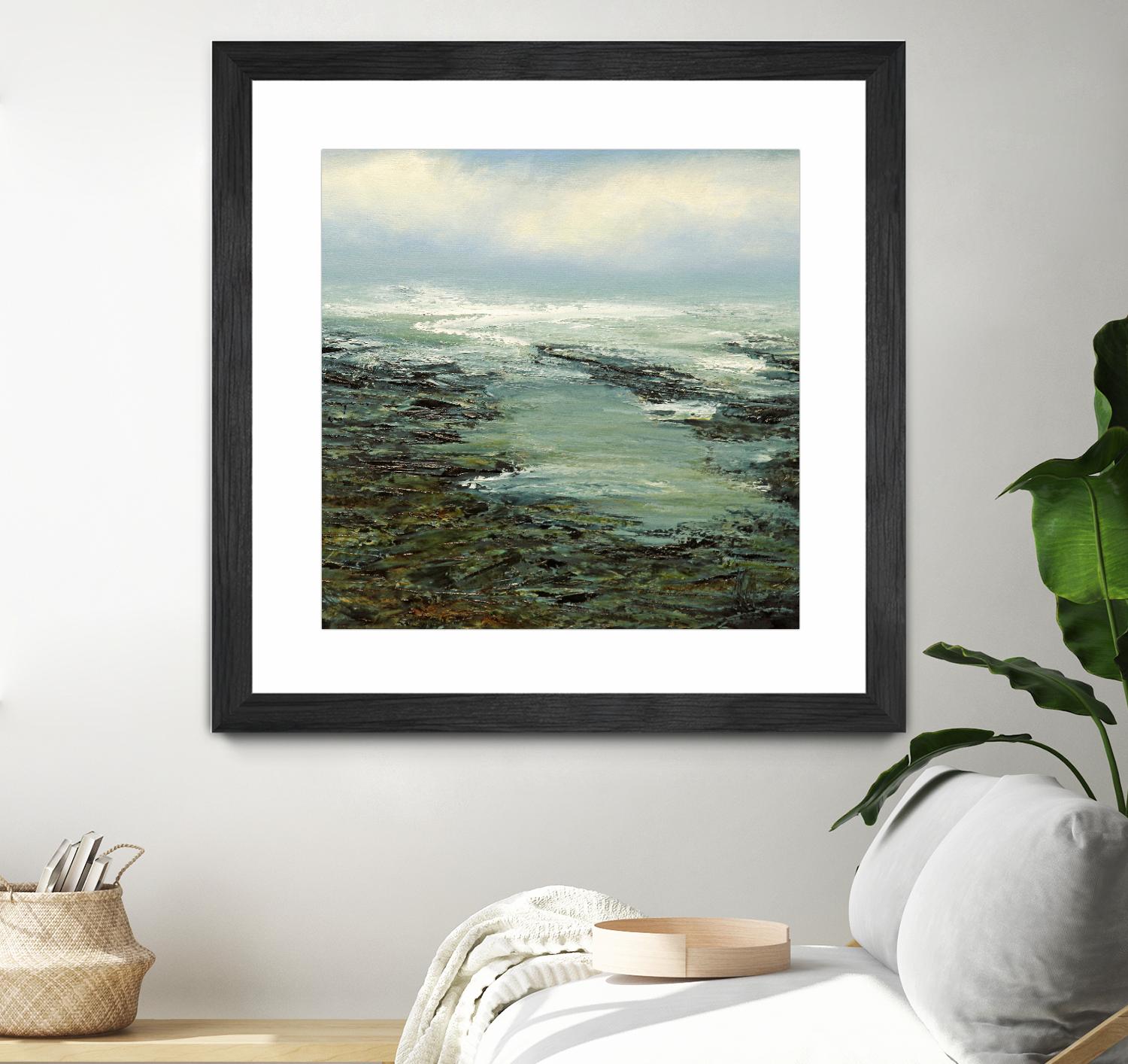 Shallow Reef by Michael Mote on GIANT ART - green coastal, landscapes, beaches, ocean