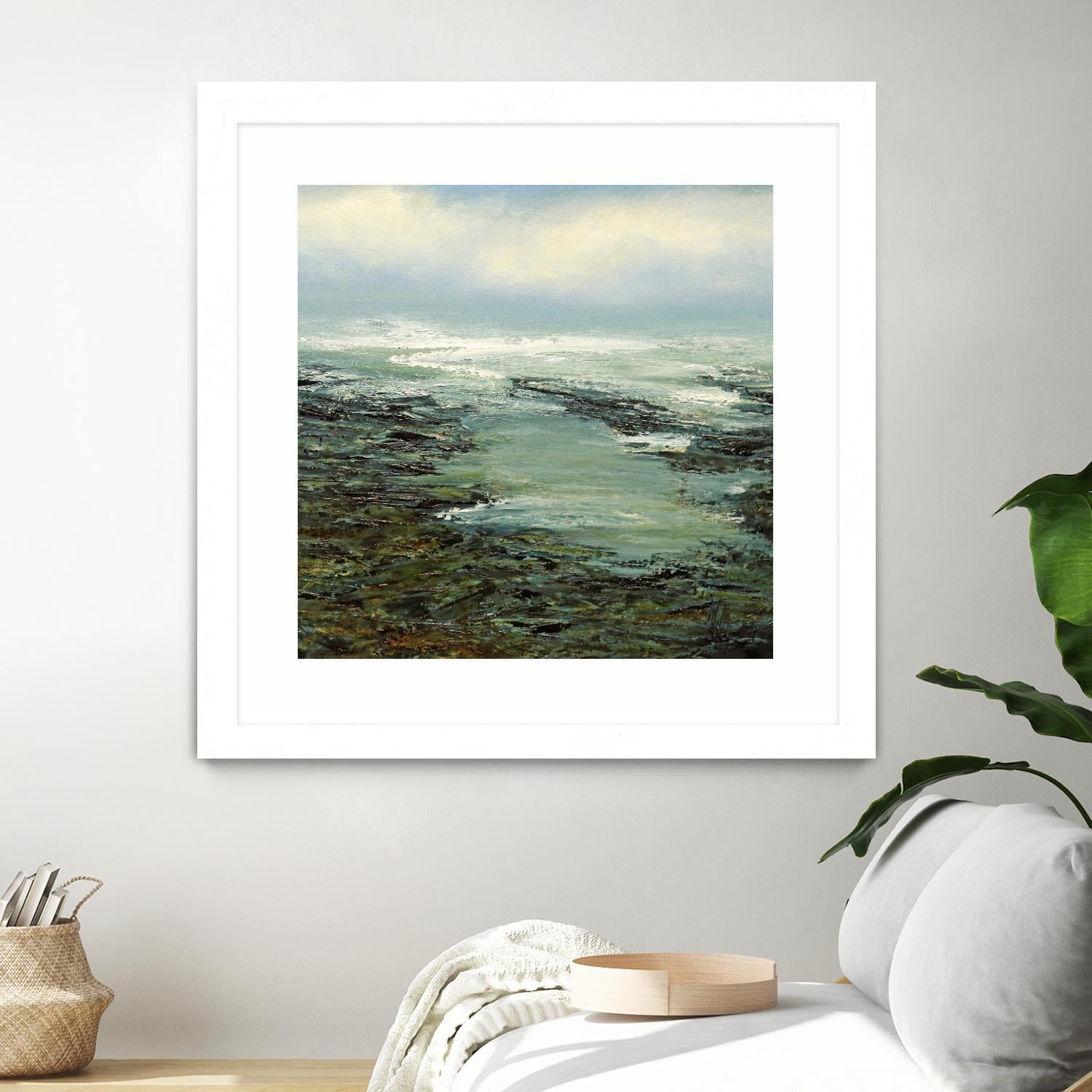 Shallow Reef by Michael Mote on GIANT ART - green coastal, landscapes, beaches, ocean