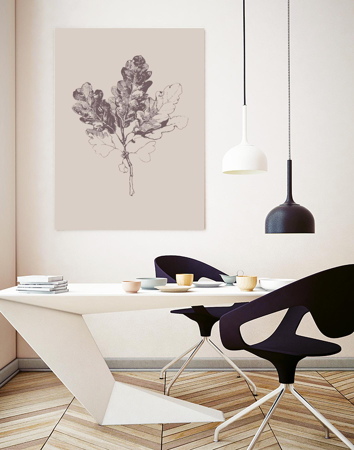 Botanica 3 by Design Fabrikken on GIANT ART - pink floral/still life, botanical, leaves