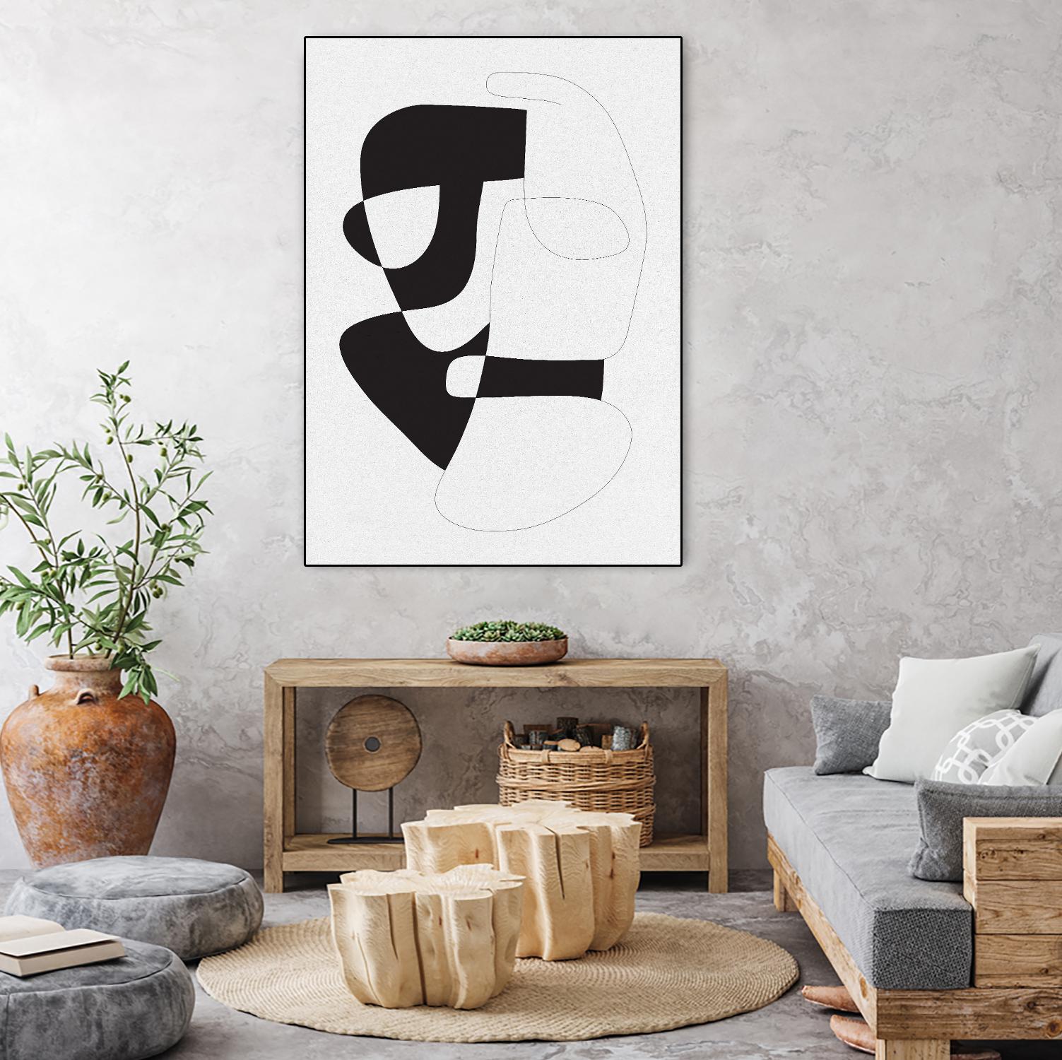 Graphical 3 by Design Fabrikken on GIANT ART - black,white abstracts, minimalist, line art