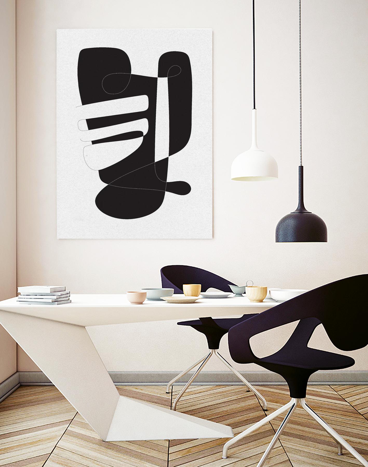 Graphical 4 by Design Fabrikken on GIANT ART - black,white abstracts, minimalist, line art
