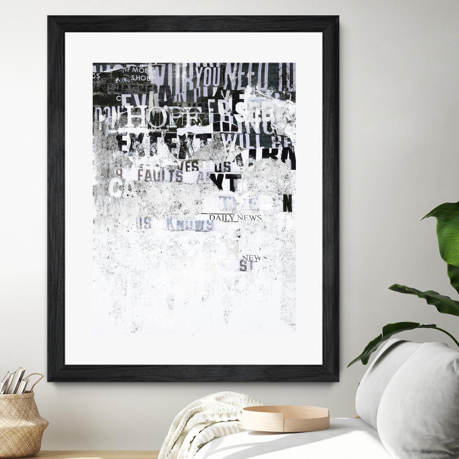 Hope by Design Fabrikken on GIANT ART - black,white design/type, college