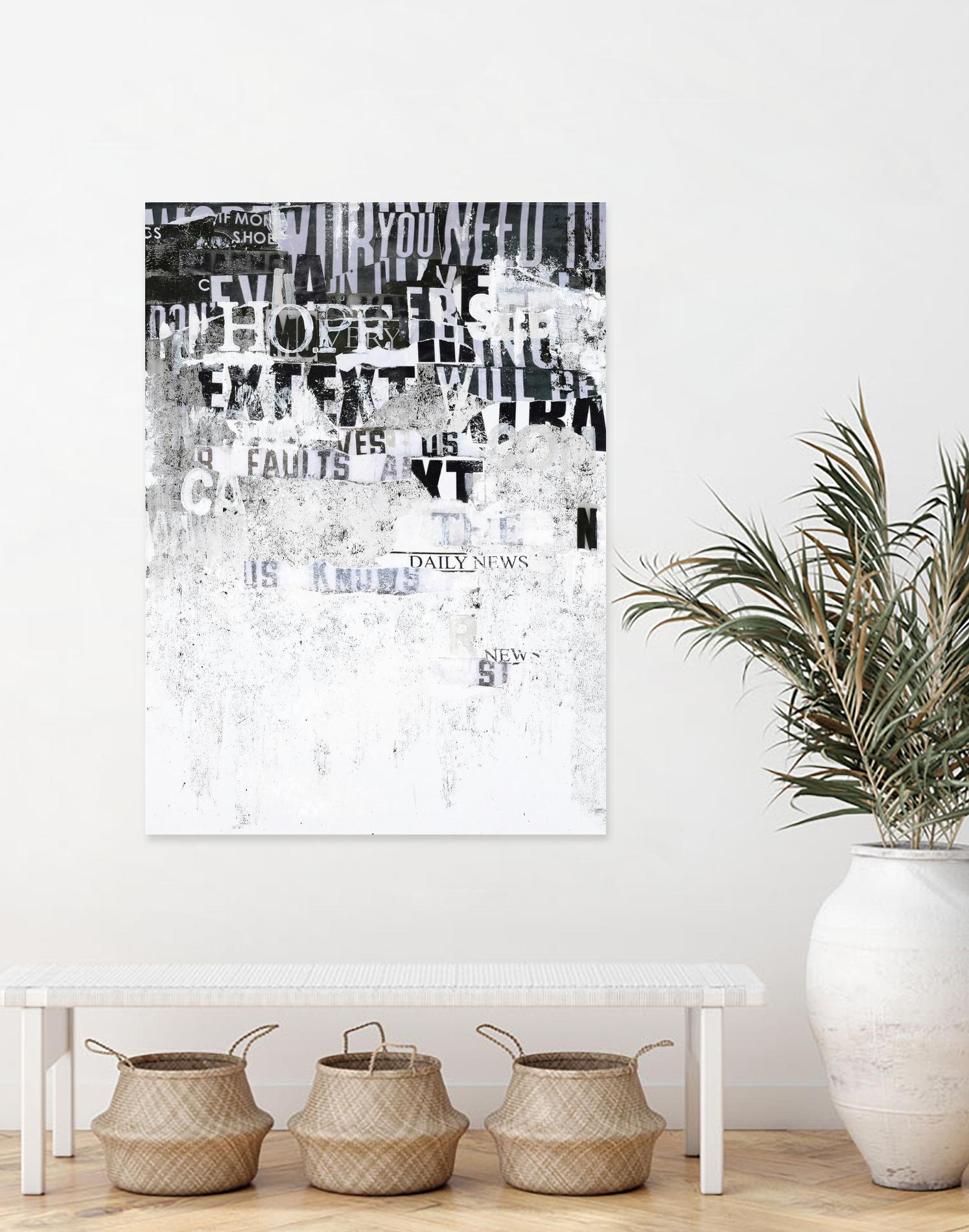 Hope by Design Fabrikken on GIANT ART - black,white design/type, college