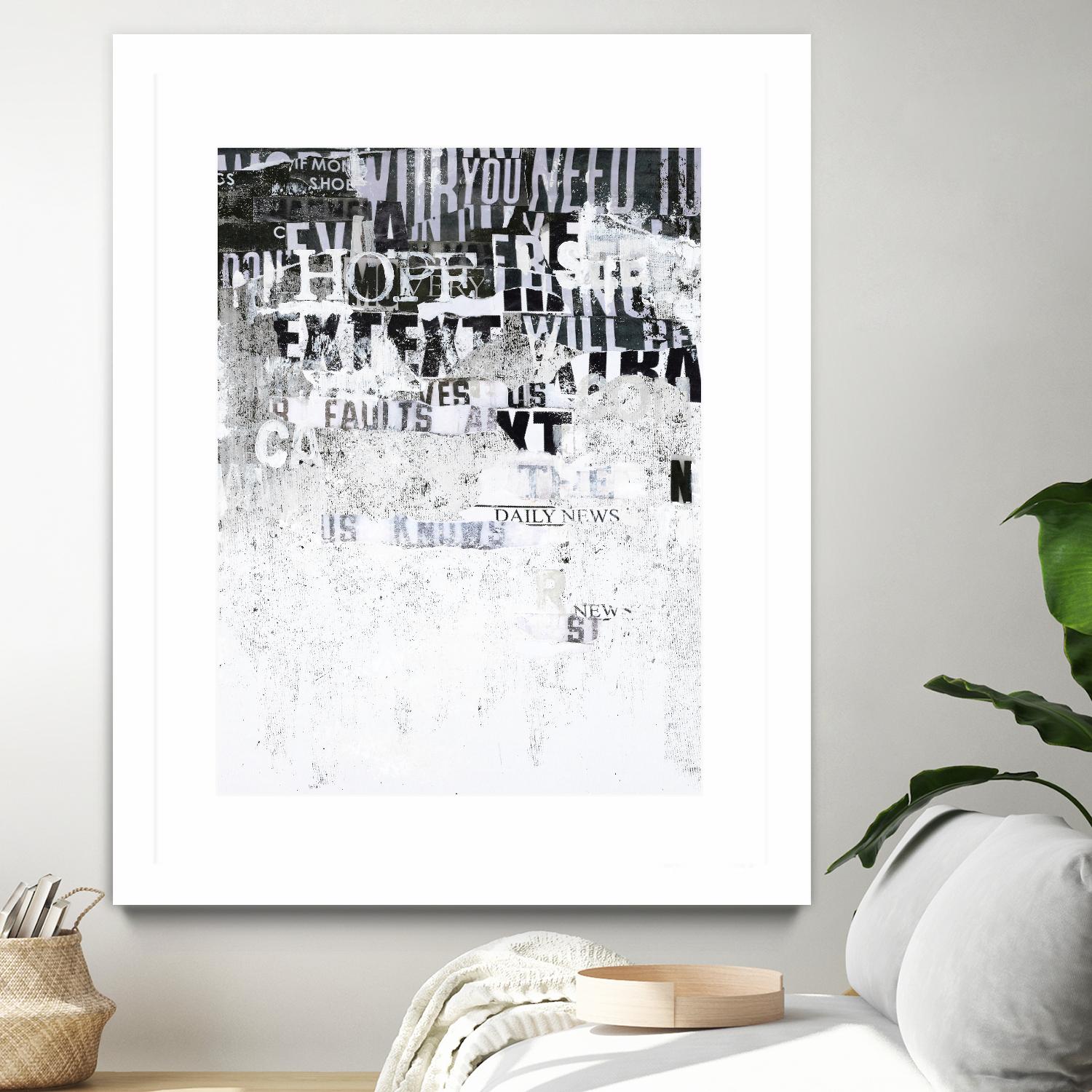 Hope by Design Fabrikken on GIANT ART - black,white design/type, college