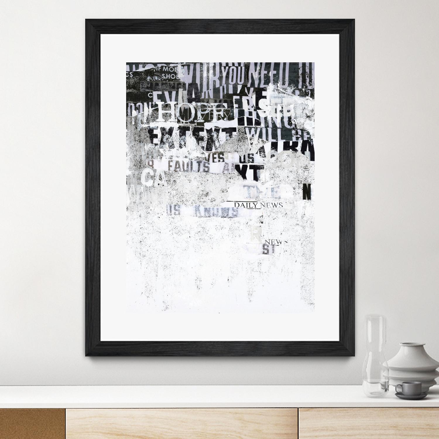 Hope by Design Fabrikken on GIANT ART - black,white design/type, college