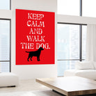 Keep Calm (Labrador) by Ginger Oliphant on GIANT ART - red inspirational, animals, novelty, design/type, dogs, humor, illustration