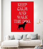 Keep Calm (Labrador) by Ginger Oliphant on GIANT ART - red inspirational, animals, novelty, design/type, dogs, humor, illustration