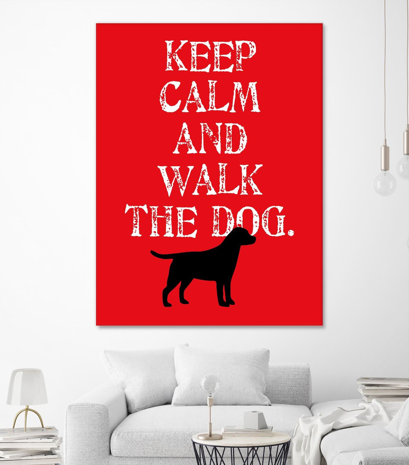 Keep Calm (Labrador) by Ginger Oliphant on GIANT ART - red inspirational, animals, novelty, design/type, dogs, humor, illustration