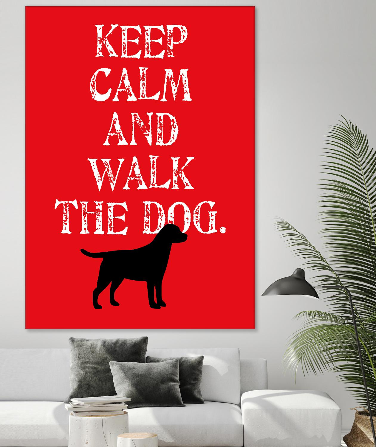 Keep Calm (Labrador) by Ginger Oliphant on GIANT ART - red inspirational, animals, novelty, design/type, dogs, humor, illustration